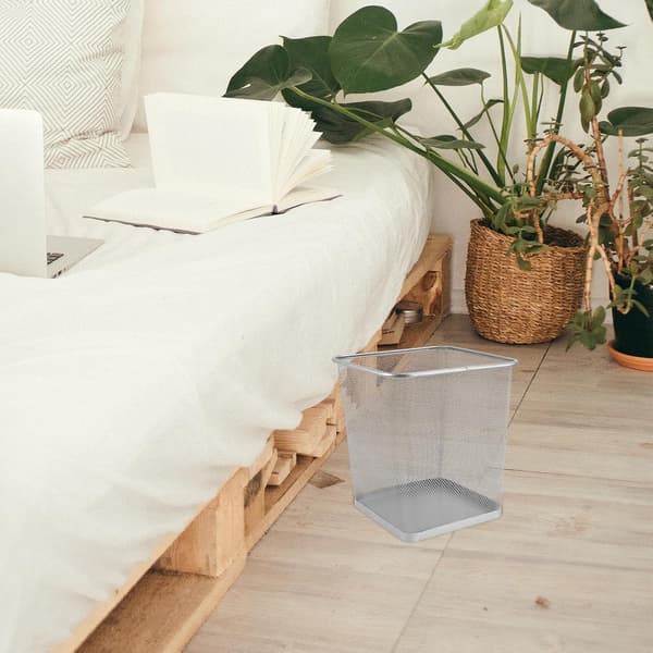 Hushållssoptunna Papperskorg 12l Järn Läckagesäker Design Enkel Vacker Ihålig Stil
