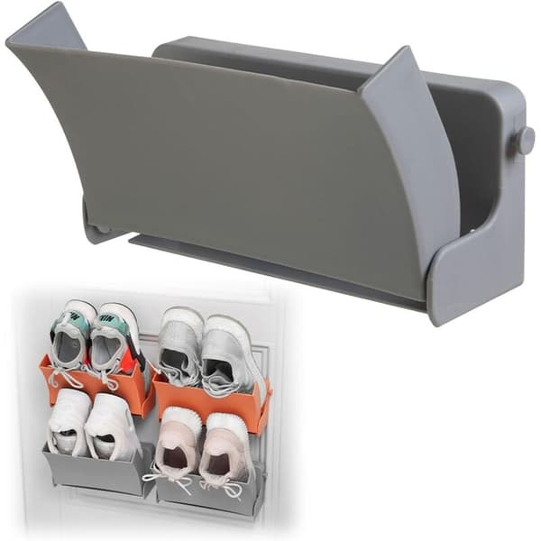 Wall-Mounted Foldable Shoe Rack - Shoe Storage 22.5X13.5X10.5CM, Wall-Mounted, Foldable, No Drilling Required, Hallway and Corridor Hook