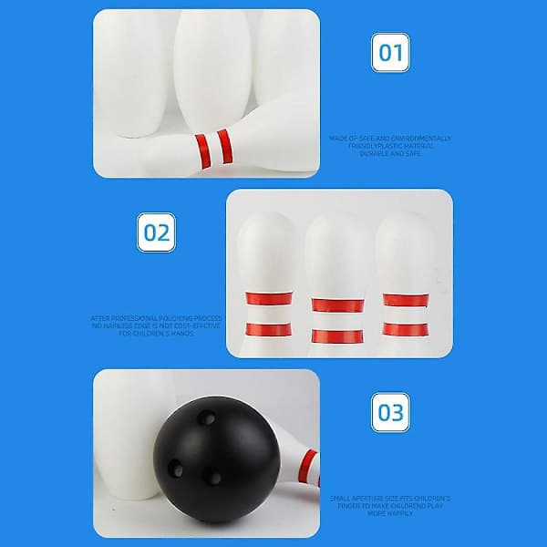 Bowling Set för Inom- och Utomhusbruk - Multifunktionell Pedagogisk Sportleksak för Barn