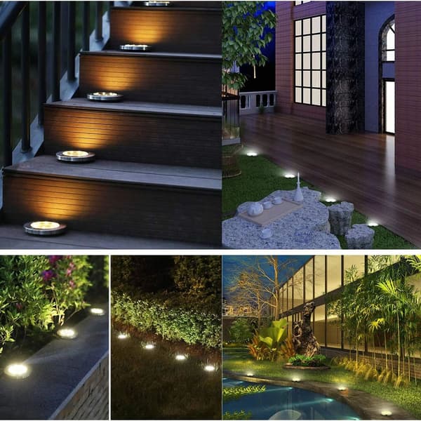 Solar Garden Lights 8 LED Solar Ground Light Ground Spotlight Garden Decoration