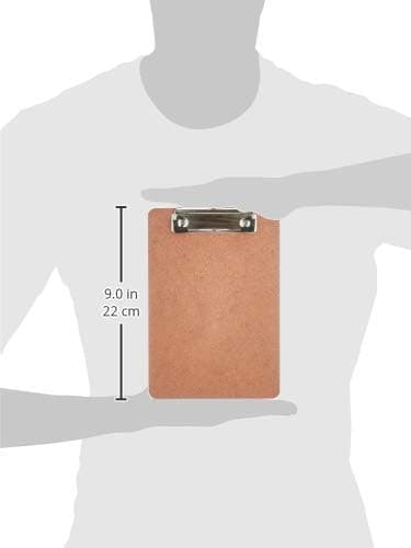 Kontorstil A5-tavle klemme skriveplade mappe pap skrivemateriale menuklemme, 6 stykker