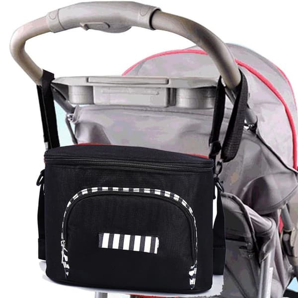 Multifunctional Stroller Bag with Large Capacity, Black KLB