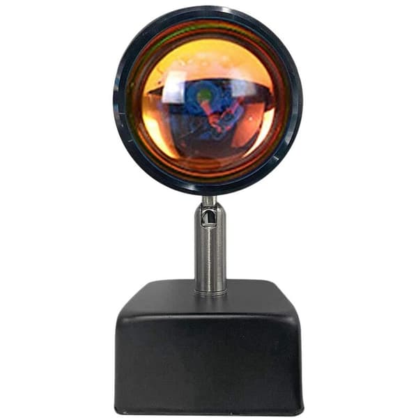 Solnedgangsprojektionslampe LED-natlys projektor, USB-fotograferingslys 180° rotation til soveværelsesstudieindretning
