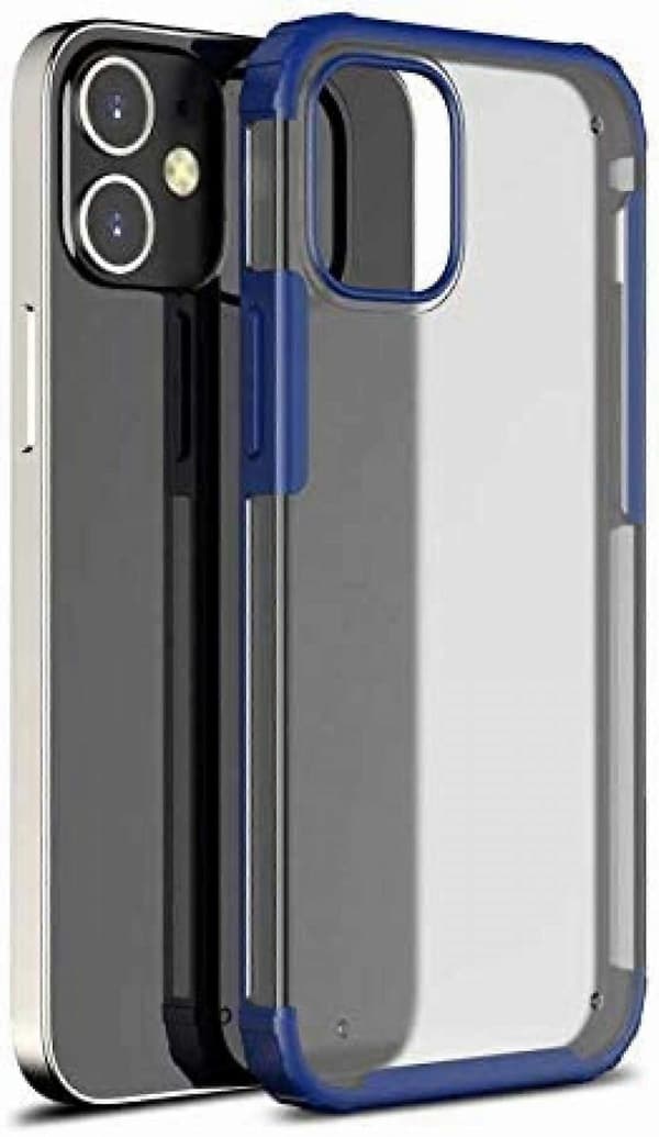 bavurmak iPhone 12/12 Pro TPU+PC Laser Silikone Cover - Blå, QWER396