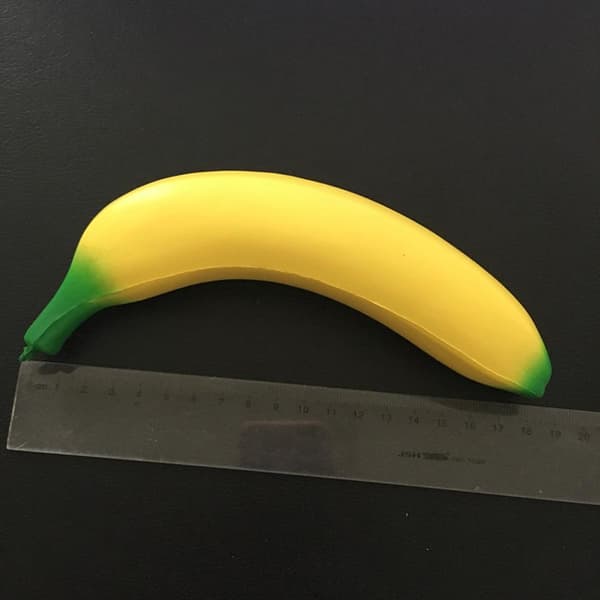 Klembar bananfrugtlegetøj, strækbart bananlegetøj, stressaflastende dekompressionslegetøj