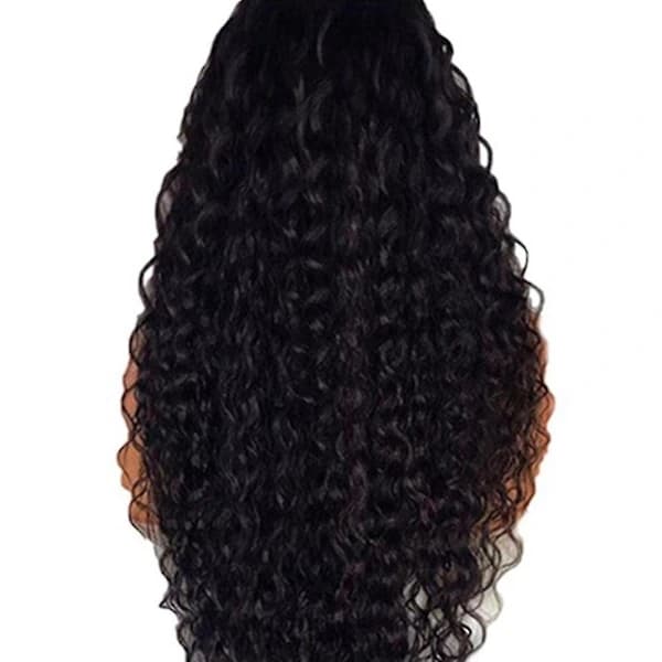 Deep Wave Wigs, Curly HD Frontal Wigs, Short Black
