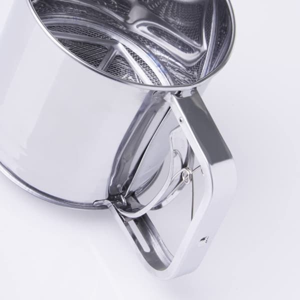 Flour Sifter - Icing Sugar Cocoa Sifter - Stainless Steel - 13.5 cm - Silver
