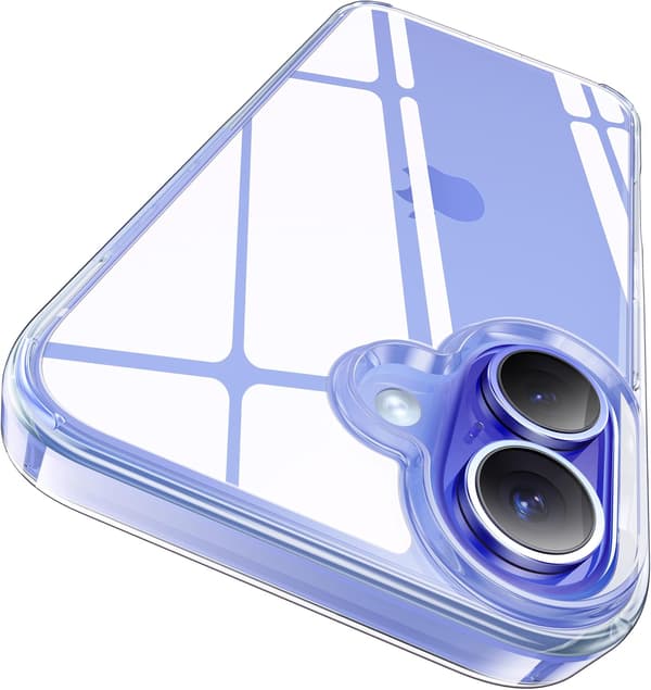 Crystal Clear Case Designed for iPhone 16, Shockproof Protective Phone Cover Thin Slim Case for iPhone 16, Transparent