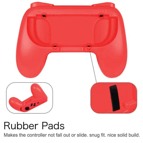 2-pakning for Switch Grip med lite håndtak Ergonomisk rød blå KLB