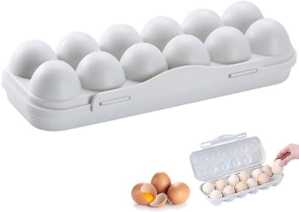1 stycke - 5 cm - Äggförvaringslåda - Stötsäker - Okrossbar - Design - Snäpplock - med - Lock - Stapelbar - Förvaringsutrymme