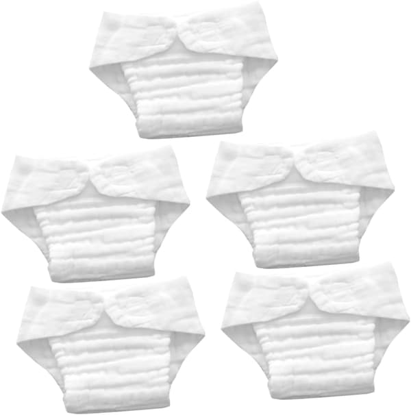 Reusable Cotton Cloth Diapers for Babies and Washable Absorbent Diaper Inserts