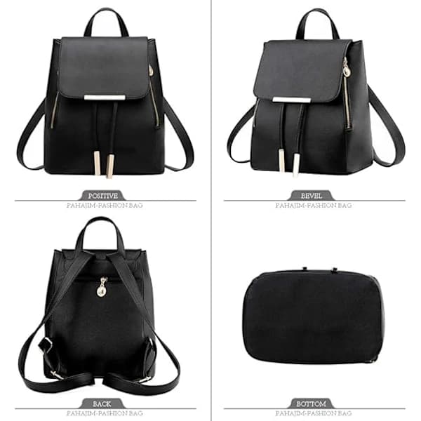 Women's Backpack, Small PU Leather Backpack, Mini Backpack, Trendy Backpack, Handbags, Stylish, Anti-theft, Waterproof, Casual Daypack for...