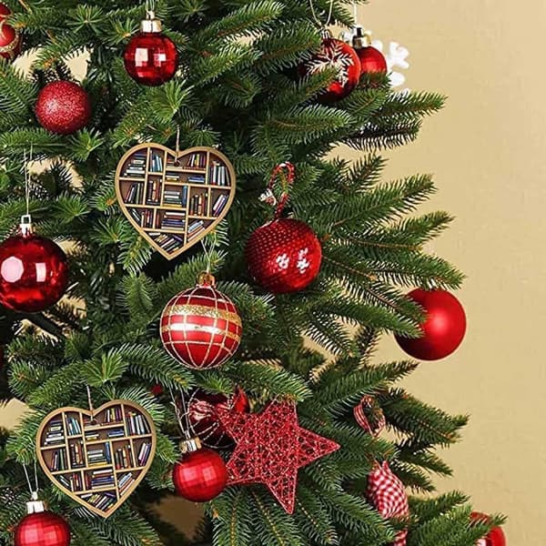 Hjerte Ornament til Bogelskere, Akryl Træ Ornament Gave