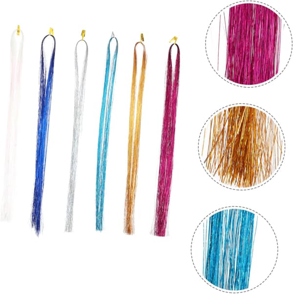 12 kpl hiusglitterpunos hiusglitternauhat tytöille värikäs köysitarvike sininen