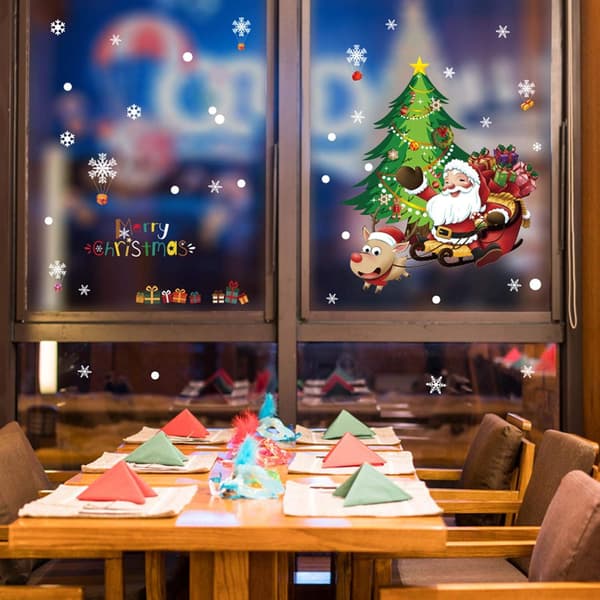 God Jul Vinduesdekorationer, Julemand Juletræ