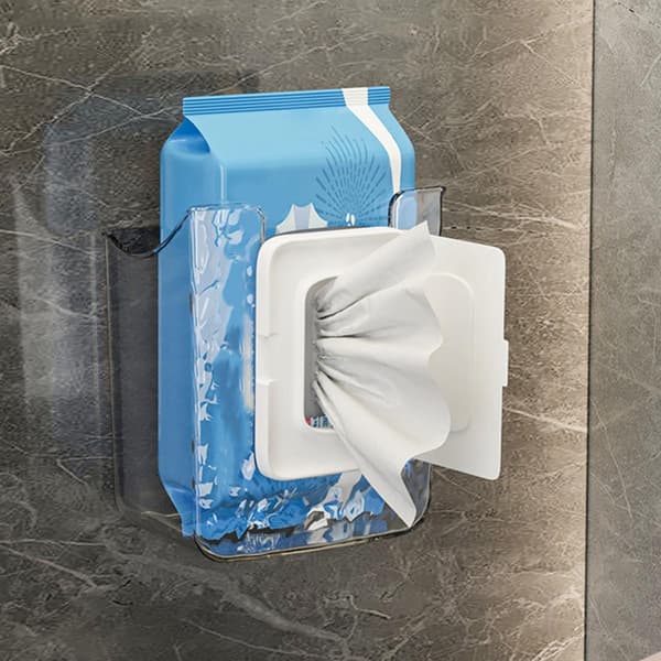 2-pack torkduksförvaringslåda, väggmonterad tissueboxhållare 10.24x4.72x3.94 tum PET-material Elegant design