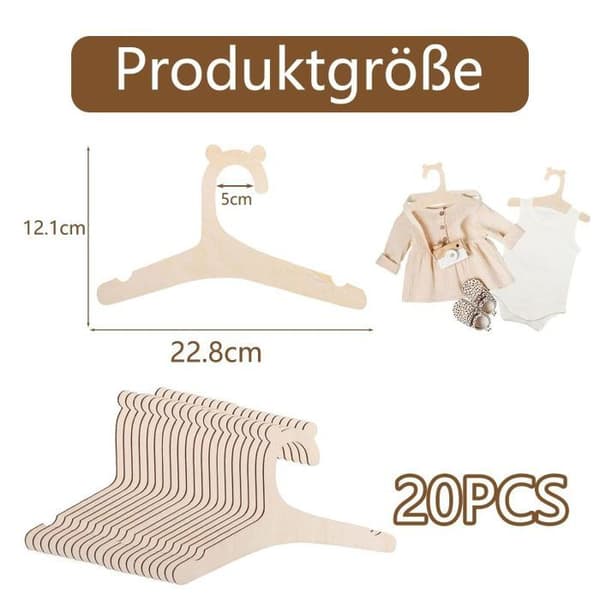 Set med 20 babygalgar i trä - 12,1 x 22,8 cm
