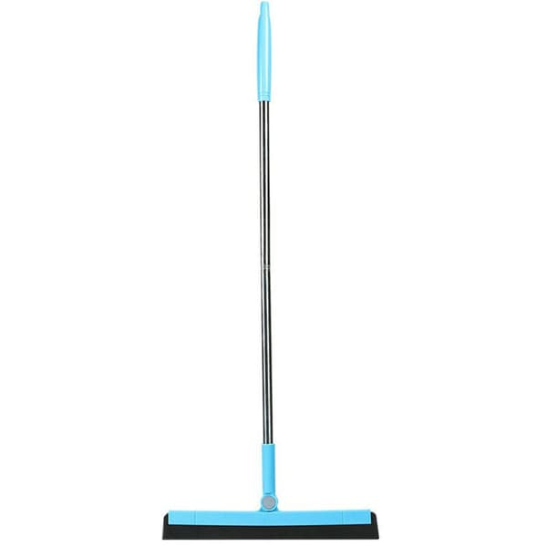 Floor squeegee with handle - replaceable blade, effectively removes water and hair (Color: grey)