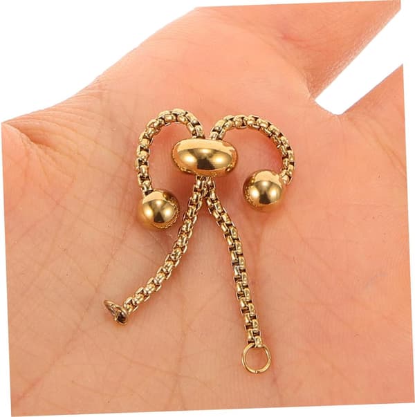 3 Pcs Stainless Steel Bracelet, Slider Chain, Elegant Design, Adjustable Length, Jewelry Making Chain Extender