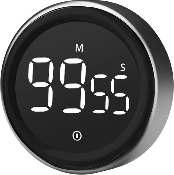 Digital Kökstimer - Magnetisk Nedräkningstimer för Barn, Stor LED-Display, Justerbar Volym och Ljusstyrka Matlagningstimer för Barn