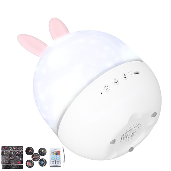 Colorful LED Lamp USB Powered Romantic Music Remote Control Rotating Projection Night Light