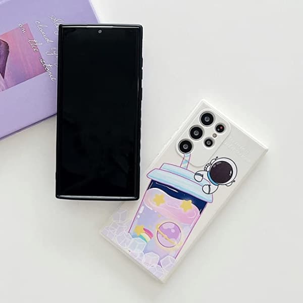 Kompatibelt med Samsung Galaxy S21 Ultra Astronaut-etui til kvinder