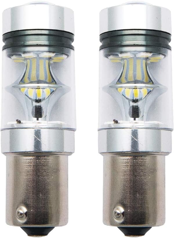 Bilbremselys, 2 stk 12V 100W LED-baklys/blinklys, Xenon-hvitt lys