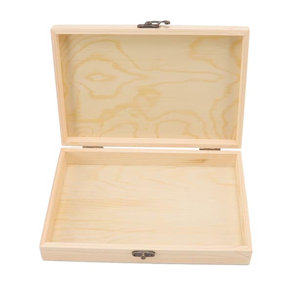 Træcigarrhumidor, rektangulær, rustik, stor kapacitet, DIY, cigarr opbevaringsboks med låg til te, kalligrafi, cigarer