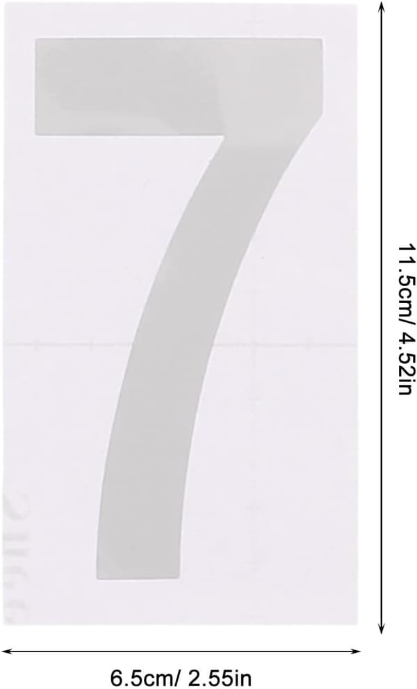 2 Sets Large White PVC Number Stickers for Mailbox, Self-Adhesive and Waterproof Reflective Numbers