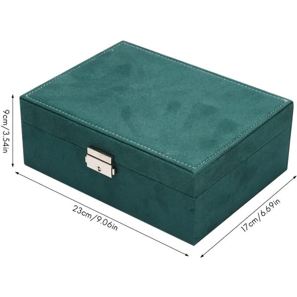 Suede Storage Box for Rings and Necklaces, Large Capacity, Cosmetic Storage