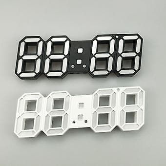6609 Olohuoneen 3D-seinäkello, väri: musta kehys punainen valo