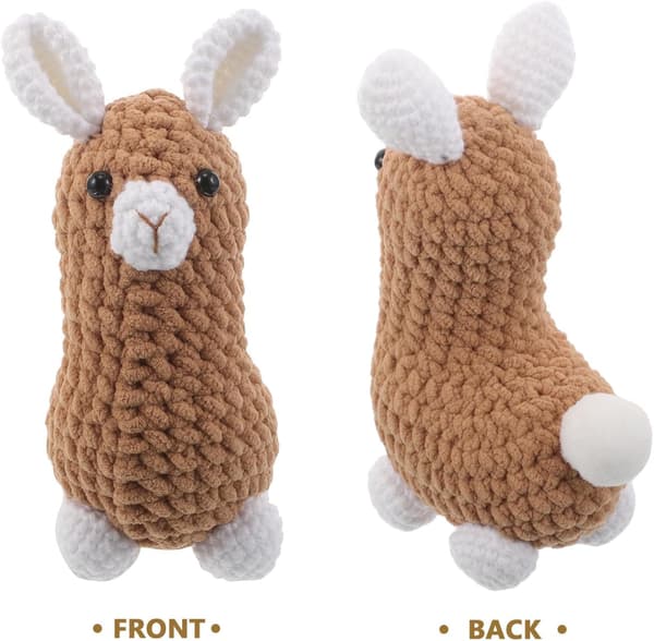 Bærbar Hæklet Alpaca Ornament Nøglering Charm, Håndlavet Blød og Behagelig Polyester Bomuld Tøjdyr Vedhæng til Hjemmerejse