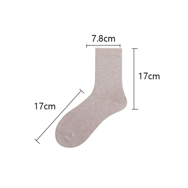 Soft Women's Socks, Trousers & Leisure, Non-Binding & Black + White + Beige Pomisei KLB