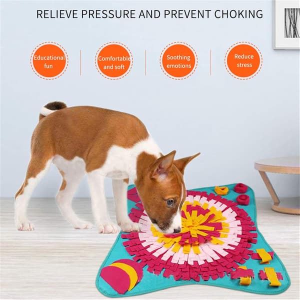 Hundelegetøj Snusemåtte, Hundetræningsmåtter Hundepuslespil Legetøj Langsom Spisemåtte (70 * 70 cm) (Blå)