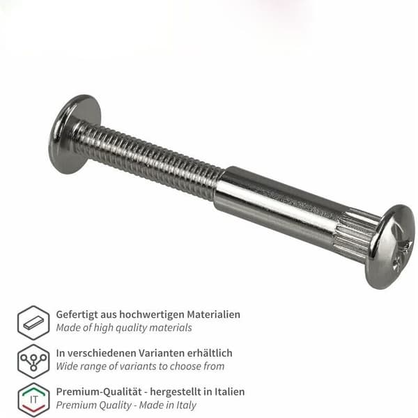 Connecting Screws, Hex Socket Screws with Thread, Professional Assembly Screws, Nickel-Plated Steel Hex