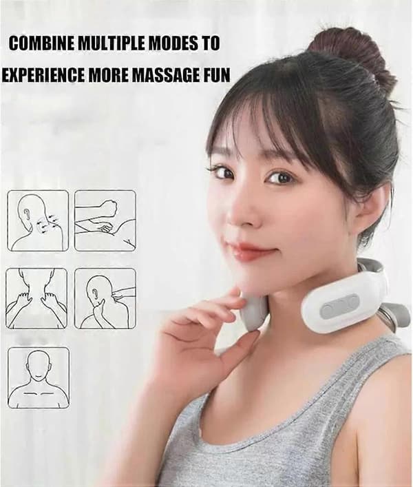 Rechargeable Electric Neuro Pulse Neck Massager, Portable Neck Massager