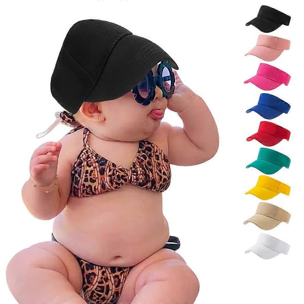 Skjermhette Gutt Jente Baseballhette Ungdomshett Unisex Justerbar Stropp Barn Solhatt Flat Skjerm Baseballhette - Roserød