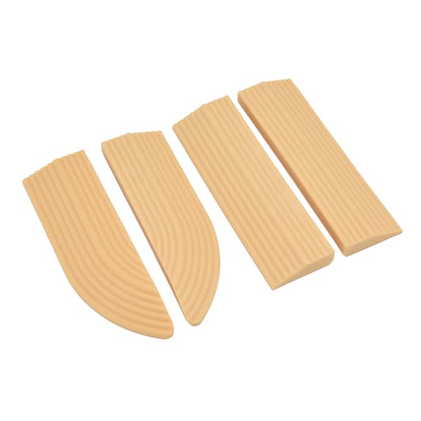 4-pack Universal Sweeper Door Threshold Wheelchair Door Threshold Free Assembly Rubber Door Threshold Protection Beige