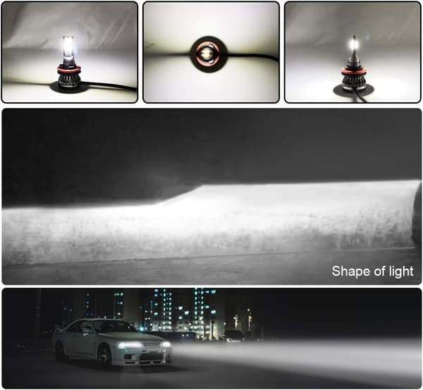 H7 Auton ajovalot Mini LED-lamput Auton ajovalosarja 6000K LED-lamppu 2 kpl