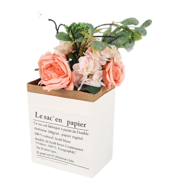 Kunstig silke brudebukett bryllupsdekor blomsterarrangement materialer planter pompong pioner