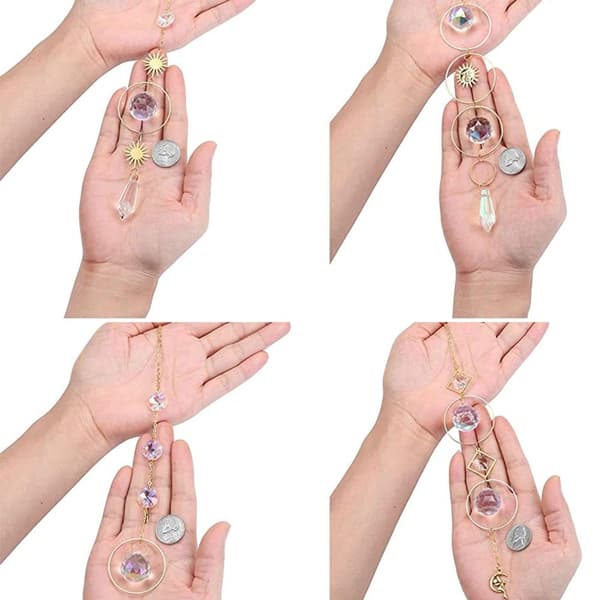 4-pack Crystal Prism Suncatcher Prism Pendants for Window Garden
