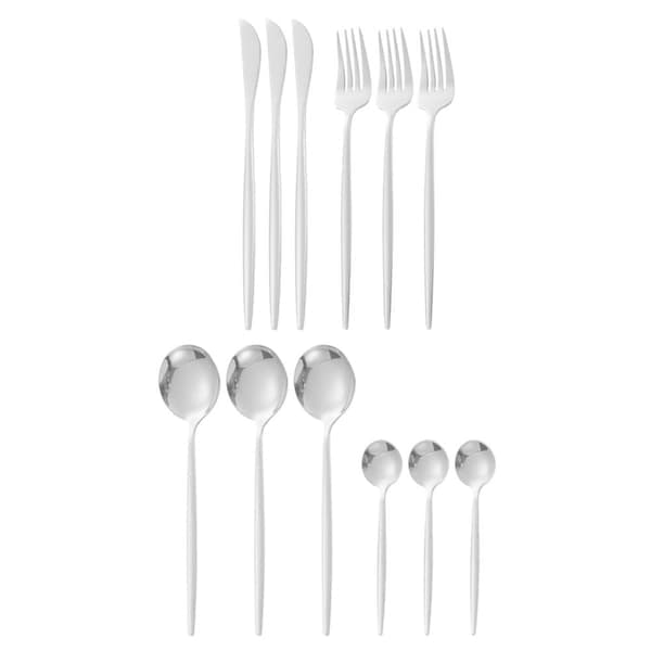 Bestickset i rostfritt stål - 12-delat silverbestickset för hem och restaurang