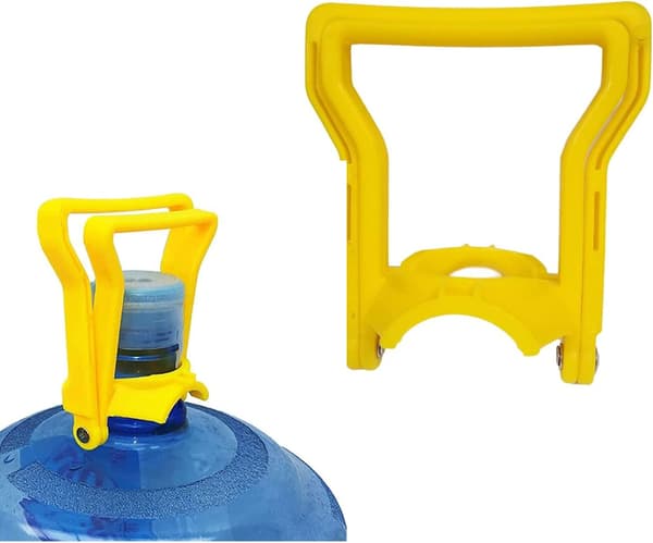 2 st Multifunktionella Avancerade Ergonomiska 5 Gallons Vattenflaskhandtag, Dricksvattenflaskhandtag, Gul
