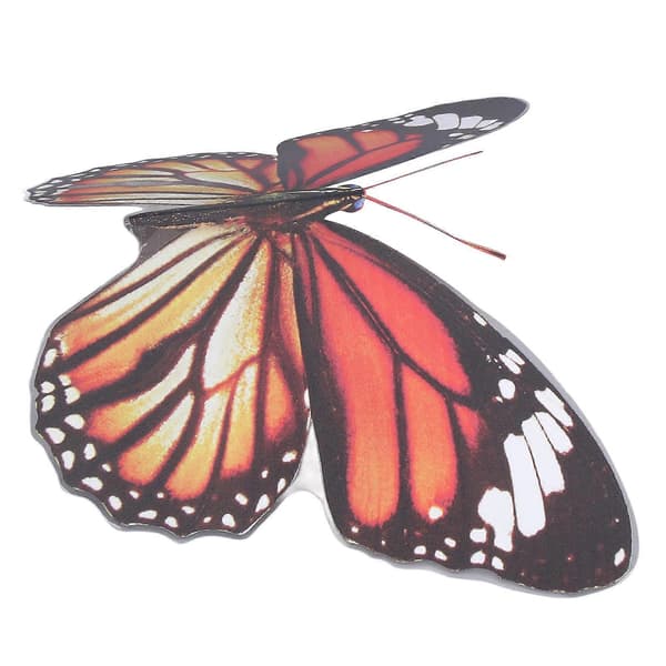 3D Red Butterfly Wall Decal 40cm/15.7in Self-Adhesive Sticker for Home Decor