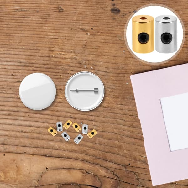 20 stk. højsikkerhedsnålelåse til uniformsnåle med metalmærke Pinback-spænder