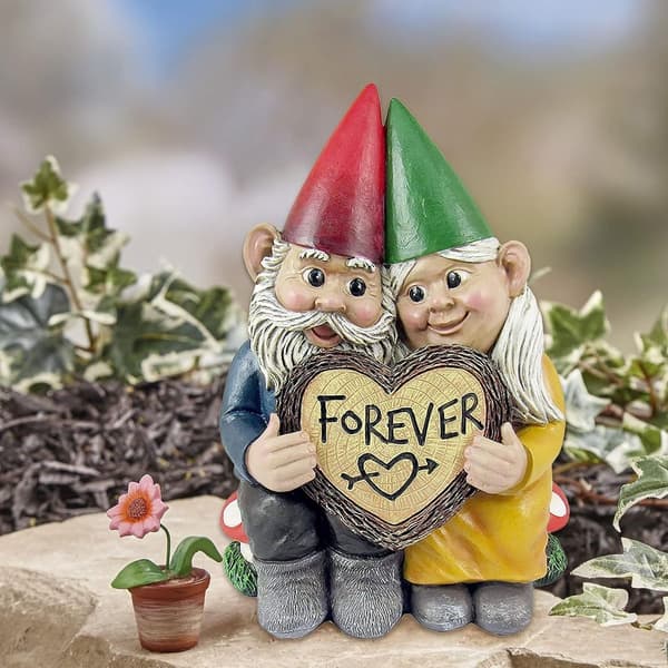 Utendørsstatue 5,9 tommer | Forever Gnomes hageskulpturer | Morsom