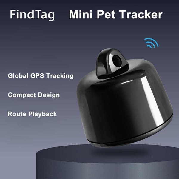 Mini GPS-spårare för hundar och katter, mini husdjursspårare för iOS och Android, smart lokaliseringshalsband