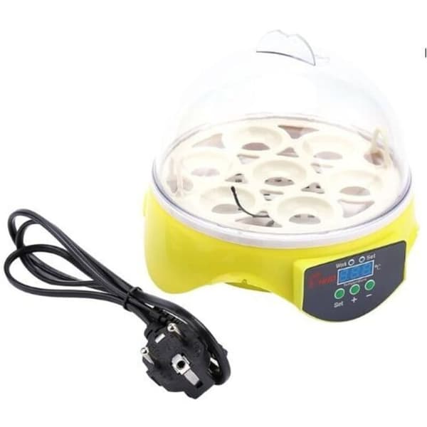 Automatic 7-Egg Incubator with Digital Temperature Control - for Poultry Breeding - Chicken Duck Quail,