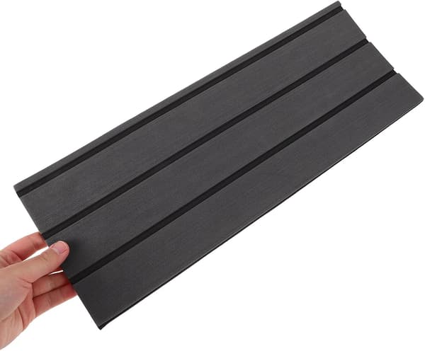 RV Step Covers 2pcs Non-Slip Stair Mat with Self-Adhesive Backing Dark Grey and Black Trailer Step Mats