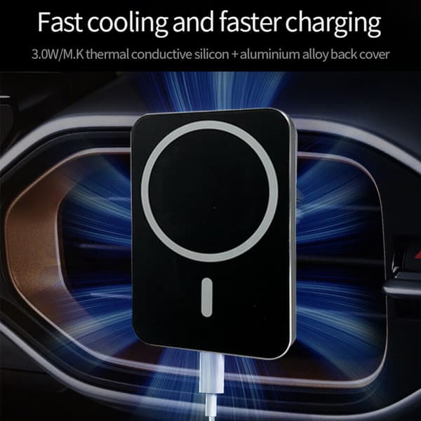 Kompatibel med MagSafe Billader Telefonholder Lader for Magnetisk Trådløs Rask Qi-lading